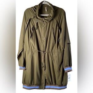 Free People NWT Oversized Windbreaker Style Jacket size Medium wild Sage